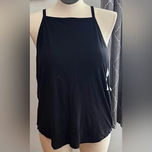 New women's xl hi neck black tank top